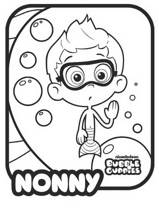 Plansa de colorat cu Bubble Guppies 21 19